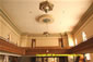 Box Elder Tabernacle: Looking at balcony and lighting