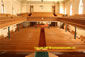 Box Elder Tabernacle: From pulipit looking east at congregation and balcony