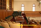 Box Elder Tabernacle: Looking across choir loft from south to north